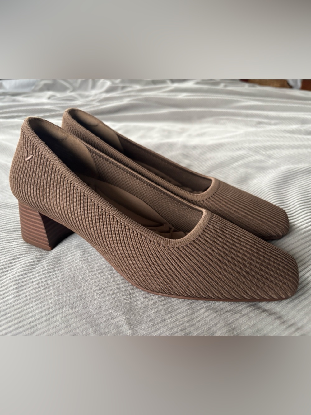 VIVAIA Melody Pro Square Toe Block Heels in Brown- size 40 - Picture 7 of 8